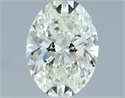Natural Diamond 1.00 Carats, Oval with  Cut, I Color, VVS1 Clarity and Certified by IGI