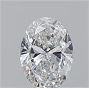 Natural Diamond 0.50 Carats, Oval with  Cut, E Color, VS2 Clarity and Certified by GIA