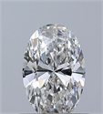 Natural Diamond 0.56 Carats, Oval with  Cut, G Color, VVS2 Clarity and Certified by GIA