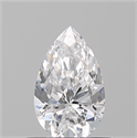 Natural Diamond 0.60 Carats, Pear with  Cut, D Color, VS1 Clarity and Certified by GIA