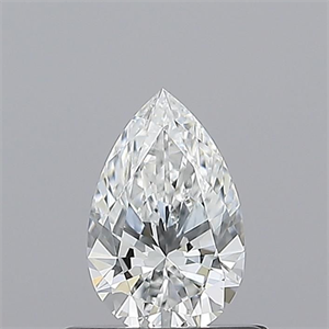 Picture of Natural Diamond 0.50 Carats, Pear with  Cut, E Color, IF Clarity and Certified by GIA