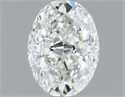 Natural Diamond 1.30 Carats, Oval with  Cut, I Color, VS2 Clarity and Certified by GIA