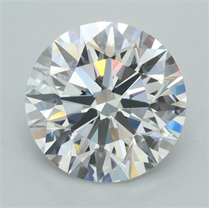 Picture of Lab Grown Diamond 2.96 Carats, Round with Ideal Cut, D Color, VVS1 Clarity and Certified by IGI