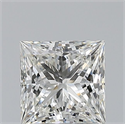 Natural Diamond 0.81 Carats, Princess with  Cut, H Color, VVS1 Clarity and Certified by GIA