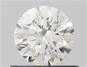 Natural Diamond 0.53 Carats, Round with Excellent Cut, H Color, IF Clarity and Certified by IGI