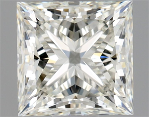 Picture of Natural Diamond 0.90 Carats, Princess with  Cut, J Color, VVS2 Clarity and Certified by GIA