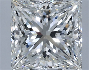Foto Diamante Natural 1.52 quilates, Princesa , Color H, claridad VS2 y certificado GIA de