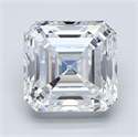Natural Diamond 4.31 Carats, Asscher with  Cut, D Color, VVS1 Clarity and Certified by GIA