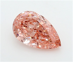 Picture of Lab Grown Diamond 1.52 Carats, Pear with  Cut, Fancy Intense Pink Color, VVS2 Clarity and Certified by IGI