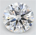 Lab Grown Diamond 3.55 Carats, Round with Ideal Cut, D Color, VVS1 Clarity and Certified by IGI
