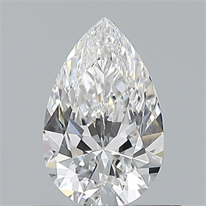 Picture of Natural Diamond 0.52 Carats, Pear with  Cut, E Color, VVS2 Clarity and Certified by GIA