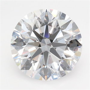 Picture of Lab Grown Diamond 3.30 Carats, Round with Ideal Cut, D Color, IF Clarity and Certified by IGI