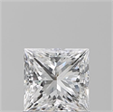 Natural Diamond 0.90 Carats, Princess with  Cut, D Color, SI1 Clarity and Certified by GIA
