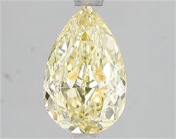 Picture of Lab Grown Diamond 2.03 Carats, Pear with  Cut, Fancy Intense Yellow Color, VVS2 Clarity and Certified by IGI