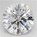 Lab Grown Diamond 3.09 Carats, Round with Ideal Cut, E Color, IF Clarity and Certified by IGI