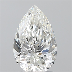 Picture of Natural Diamond 1.70 Carats, Pear with  Cut, G Color, VS2 Clarity and Certified by GIA