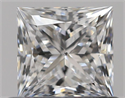 Natural Diamond 0.61 Carats, Princess with  Cut, D Color, SI1 Clarity and Certified by GIA