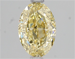Picture of Lab Grown Diamond 2.02 Carats, Oval with  Cut, Fancy Intense Yellow Color, VS1 Clarity and Certified by IGI