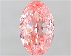 Picture of Lab Grown Diamond 1.63 Carats, Oval with  Cut, Fancy Vivid Pink Color, VS1 Clarity and Certified by IGI