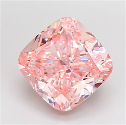Picture of Lab Grown Diamond 5.01 Carats, CUSHION MODIFIED with  Cut, Fancy Intense Pink Color, VVS2 Clarity and Certified by IGI