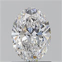Natural Diamond 1.00 Carats, Oval with  Cut, D Color, SI1 Clarity and Certified by GIA