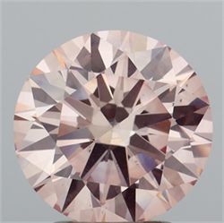 Picture of Lab Grown Diamond 2.55 Carats, Round with Very Good Cut, Fancy Pink Color, VS2 Clarity and Certified by IGI