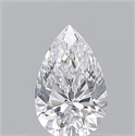 Natural Diamond 0.50 Carats, Pear with  Cut, D Color, VS2 Clarity and Certified by GIA