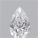 Natural Diamond 0.50 Carats, Pear with  Cut, D Color, VS2 Clarity and Certified by GIA