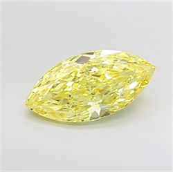 Picture of Lab Grown Diamond 4.20 Carats, Marquise with  Cut, Fancy Vivid Yellow Color, VS1 Clarity and Certified by IGI