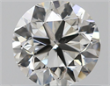 Natural Diamond 0.50 Carats, Round with Very Good Cut, H Color, SI1 Clarity and Certified by GIA
