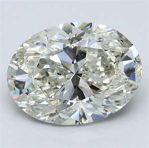 Picture of Natural Diamond 2.01 Carats, Oval with  Cut, K Color, SI1 Clarity and Certified by GIA