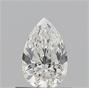 Natural Diamond 0.55 Carats, Pear with  Cut, E Color, VVS1 Clarity and Certified by GIA