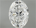 Natural Diamond 0.80 Carats, Oval with  Cut, G Color, I1 Clarity and Certified by GIA