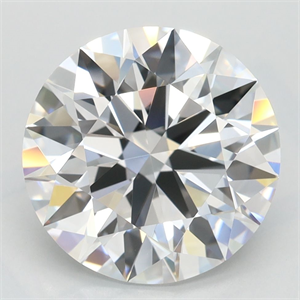 Picture of Lab Grown Diamond 3.55 Carats, Round with Excellent Cut, D Color, FL Clarity and Certified by GIA