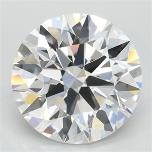 Picture of Lab Grown Diamond 3.55 Carats, Round with Excellent Cut, D Color, FL Clarity and Certified by GIA