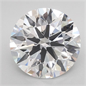 Lab Grown Diamond 3.12 Carats, Round with Ideal Cut, D Color, IF Clarity and Certified by IGI