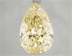 Picture of Lab Grown Diamond 5.00 Carats, Pear with  Cut, Fancy Intense Yellow Color, VS1 Clarity and Certified by IGI