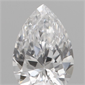 Natural Diamond 0.12 Carats, Pear with  Cut, D Color, SI1 Clarity and Certified by IGI
