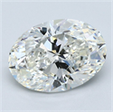 Natural Diamond 2.50 Carats, Oval with  Cut, I Color, SI1 Clarity and Certified by GIA