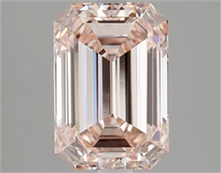 Picture of Lab Grown Diamond 2.55 Carats, Emerald with  Cut, Fancy Intense Pink Color, VVS2 Clarity and Certified by IGI