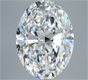 Natural Diamond 2.53 Carats, Oval with  Cut, F Color, VVS2 Clarity and Certified by GIA
