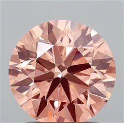 Picture of Lab Grown Diamond 1.58 Carats, Round with Ideal Cut, Fancy Intense Pink Color, VS1 Clarity and Certified by IGI