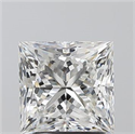 Natural Diamond 2.50 Carats, Princess with  Cut, H Color, VS1 Clarity and Certified by GIA