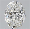 Natural Diamond 0.90 Carats, Oval with  Cut, F Color, VS2 Clarity and Certified by GIA