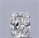 Natural Diamond 0.52 Carats, Radiant with  Cut, G Color, IF Clarity and Certified by GIA