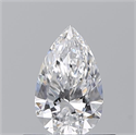 Natural Diamond 0.50 Carats, Pear with  Cut, D Color, VS2 Clarity and Certified by GIA