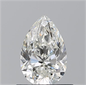 Natural Diamond 0.71 Carats, Pear with  Cut, H Color, VVS1 Clarity and Certified by GIA