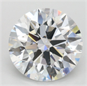 Lab Grown Diamond 3.55 Carats, Round with Ideal Cut, D Color, VVS1 Clarity and Certified by IGI