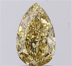 Picture of Lab Grown Diamond 1.48 Carats, Pear with  Cut, Fancy Light Yellow Color, VS1 Clarity and Certified by IGI