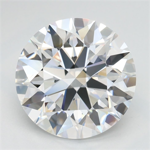Picture of Lab Grown Diamond 3.04 Carats, Round with Excellent Cut, D Color, VVS1 Clarity and Certified by GIA